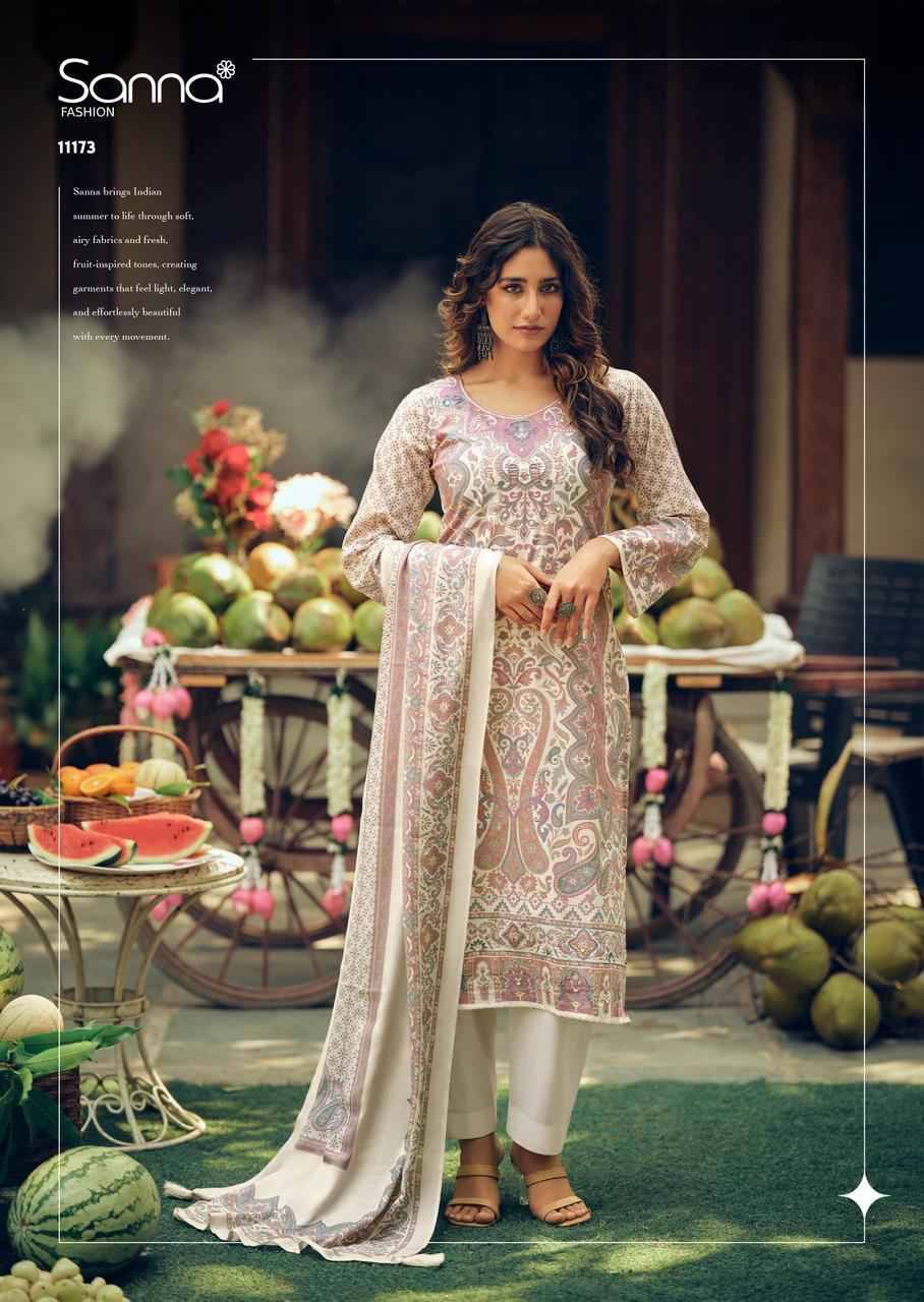 Tropical stories By SANNA FASHION 11173 to 11178 Series BEAUTIFUL STYLISH SUITS FANCY COLORFUL CASUAL WEAR & ETHNIC WEAR & READY TO WEAR Pure Milanz cotton Digital print DRESSES AT WHOLESALE PRICE